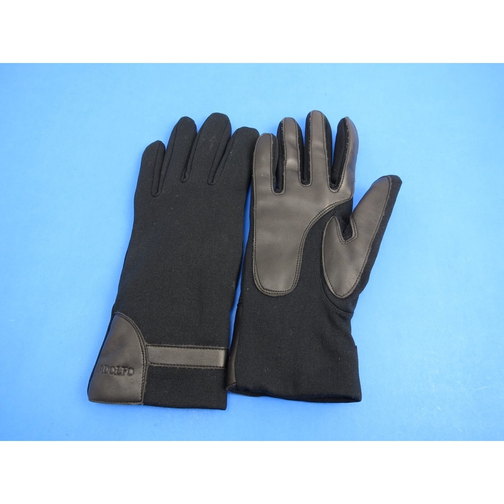 Adolfo Womens Black Lined Stretch Driving Gloves One Size Thinsulate Insulation